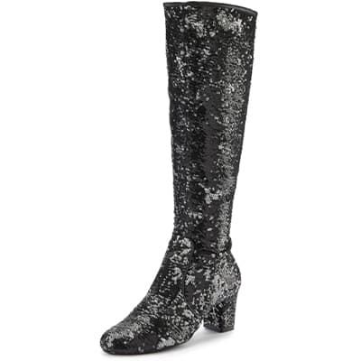 Schwarze Stiefel mit Pailletten