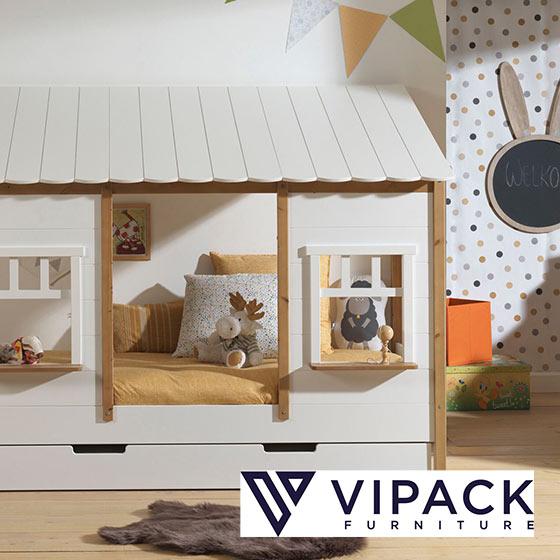 Vipack Kinder-Hausbett mit Lattenrost