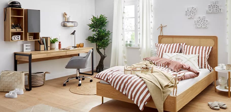 Homeoffice im Schlafzimmer