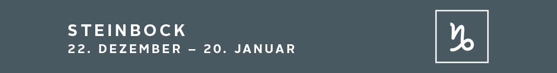 Steinbock 22. Dezember - 20. Januar