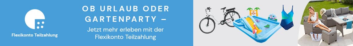 Ob Urlaub oder Gartenparty - Jetzt mehr erleben mit der Flexikonto Teilzahlung