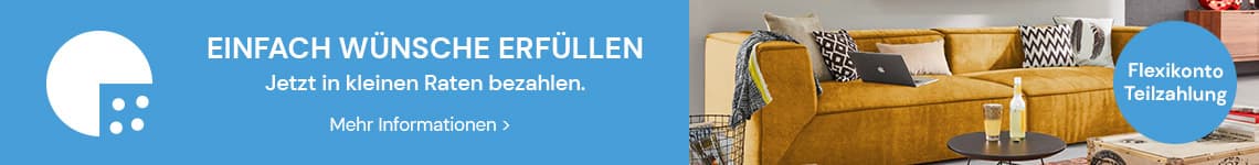 Flexikonto Teilzahlung - Einfach Wünsche erfüllen. Jetzt in kleinen Raten bezahlen.