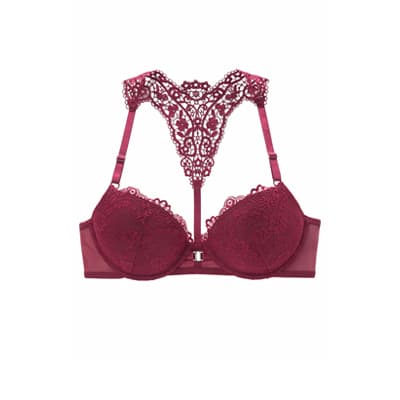 Bordeauxroter Neckholder-BH