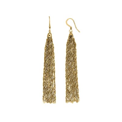 Goldene Ohrhaken mit Quaste