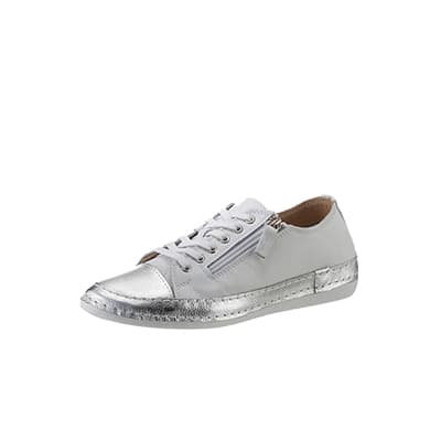Weiß-silberne Sneaker