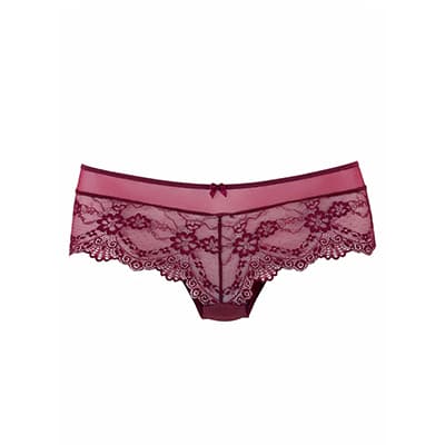 Bordeauxrote Spitzen-Panty