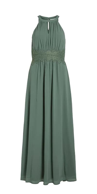 Grünes Maxi-Abendkleid