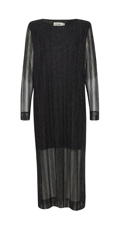 Teilweise transparentes, schwarzes Abendkleid