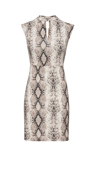 Mini-Kleid mit Schlangen-Optik