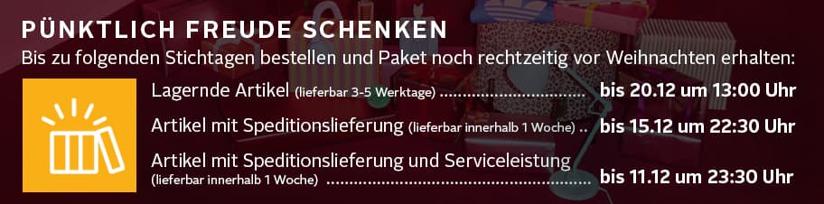 Pünktlich Freude schenken