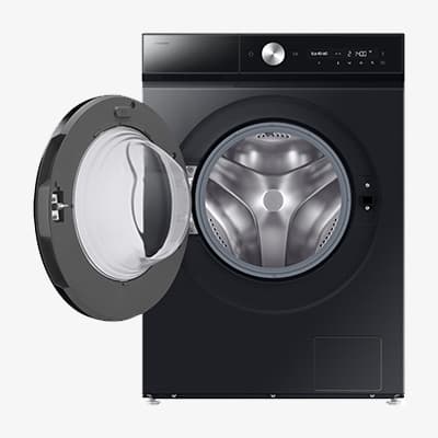 schwarze Waschmaschine