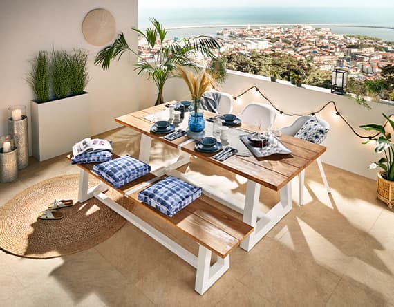 Moderne Stadtterrasse