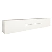 Weißes Sideboard mit zwei Türen und zwei Schubladen in der Mitte