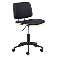 Eckschreibtisch mit Laptop, Lampe, Pflanze, Büchern, Stiften und Ordnern