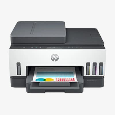 HP Drucker mit Farbpatronen – Druckt farbiges Diagramm auf Papier