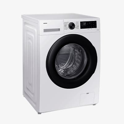 Weiße Frontlader-Waschmaschine