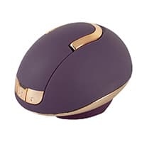 Kugelförmiges violettes Gerät mit goldfarbenen Akzenten, geeignet für verschiedene Anwendungen.