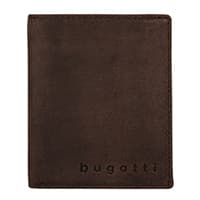 Braune Brieftasche mit Bugatti-Logo in der unteren rechten Ecke