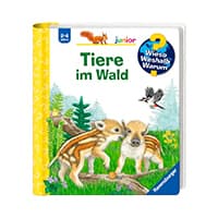 Tiere im Wald – Kinderbuch mit zwei jungen Wildschweinen im Wald auf dem Cover