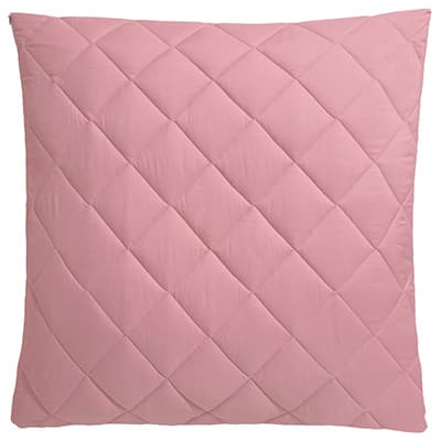 Rosa Kissen mit Rautenmuster.