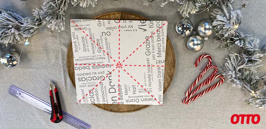 DIY - Anleitung Weihnachtsstern - Schritt 2