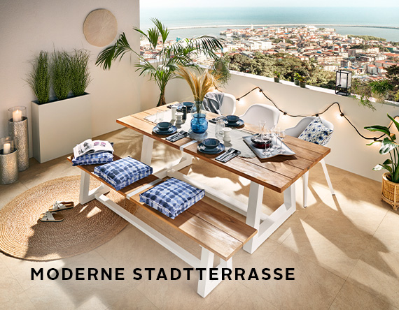 Moderne Stadtterrasse