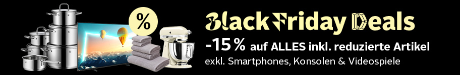 Black Friday Deals -15 % auf Alles