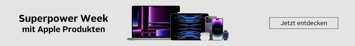 Superpower Week mit Produkten von Apple