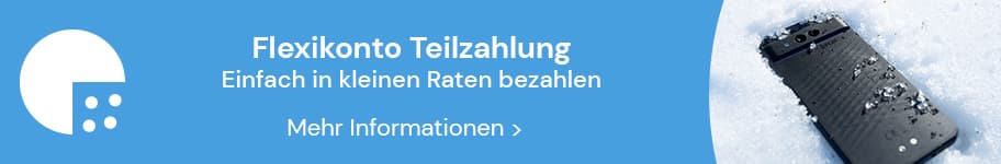 Einfach in kleinen Raten bezahlen mit Flexikonto Teilzahlung!
