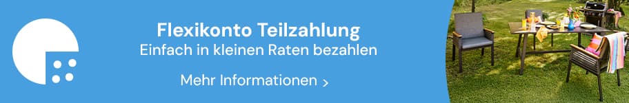 Einfach in kleinen Raten bezahlen mit Flexikonto Teilzahlung!